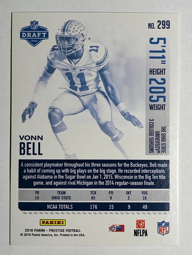2016 Prestige #299 Vonn Bell RC