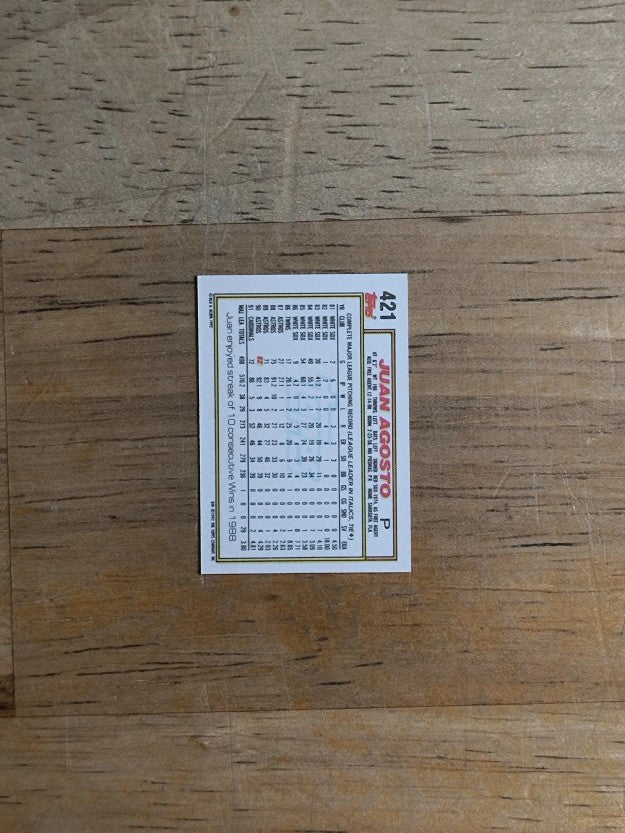 1992 Topps Micro #421 Juan Agosto