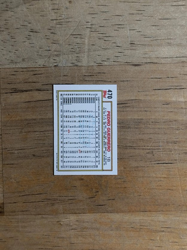 1992 Topps Micro #470 Pedro Guerrero