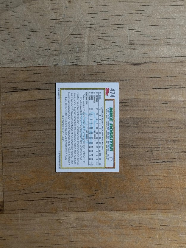 1992 Topps Micro #474 Mike Rossiter RC