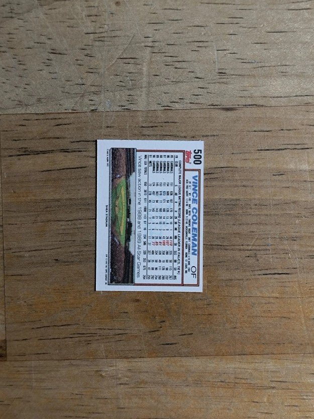 1992 Topps Micro #500 Vince Coleman