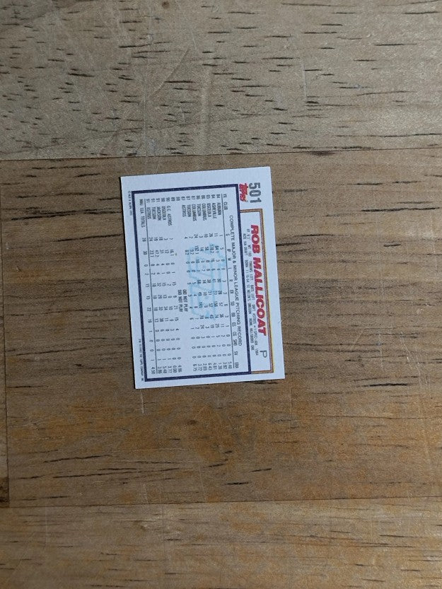 1992 Topps Micro #501 Rob Mallicoat