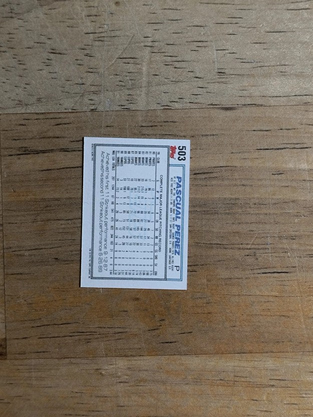 1992 Topps Micro #503 Pascual Perez