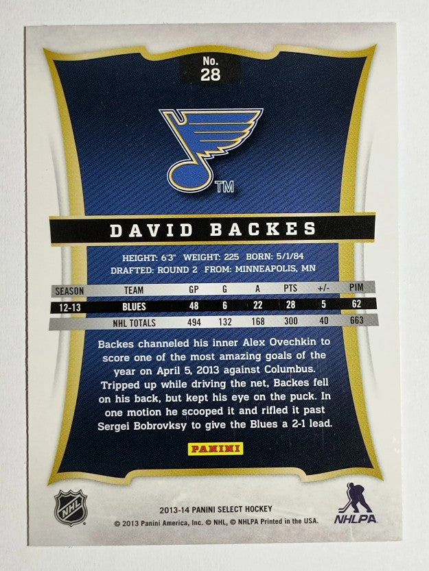2013-14 Select #28 David Backes