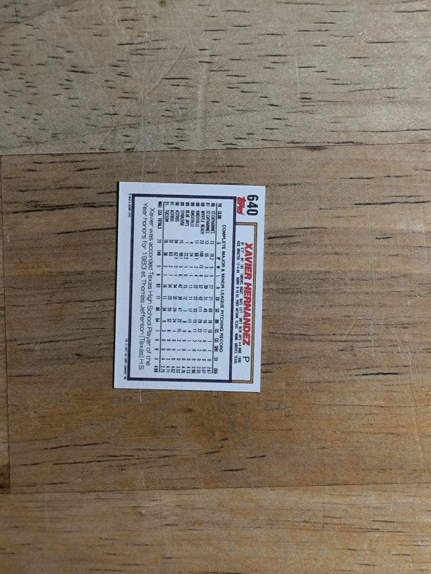 1992 Topps Micro #640 Xavier Hernandez