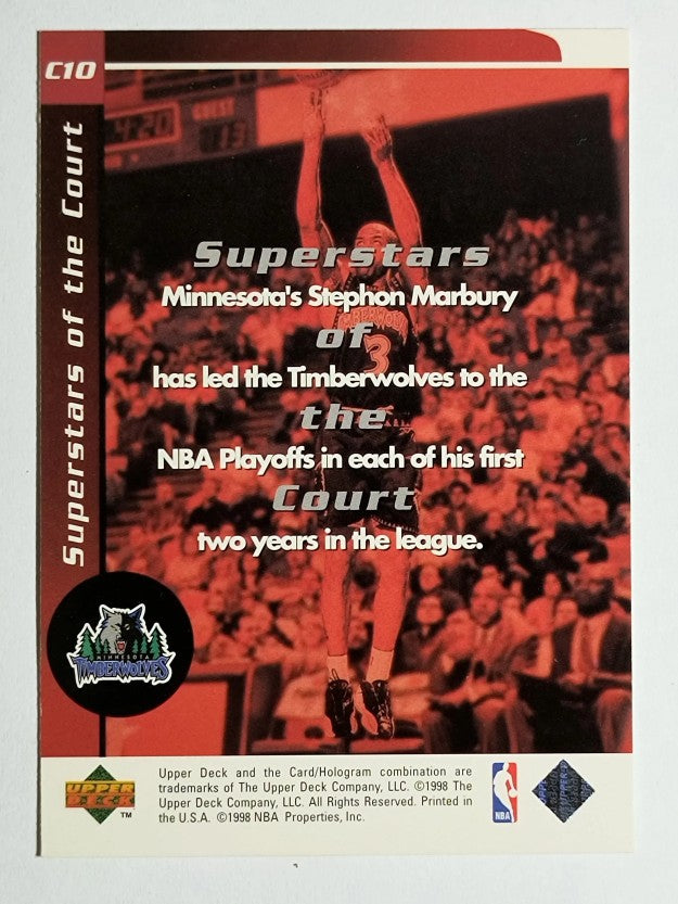 1998-99 Upper Deck Ovation Superstars of the Court #C10 Stephon Marbury