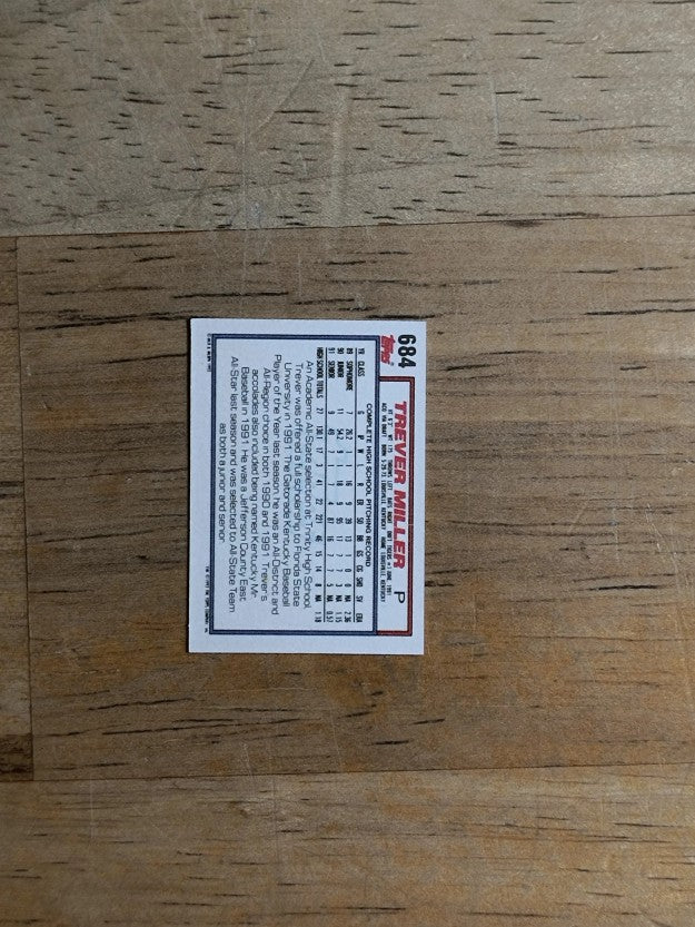 1992 Topps Micro #684 Trever Miller