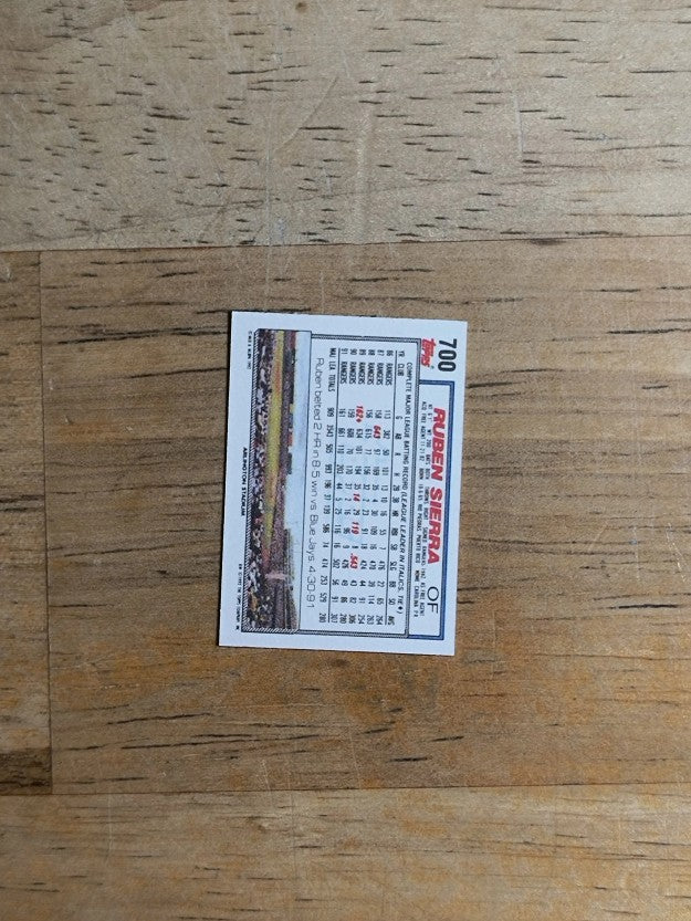 1992 Topps Micro #700 Ruben Sierra