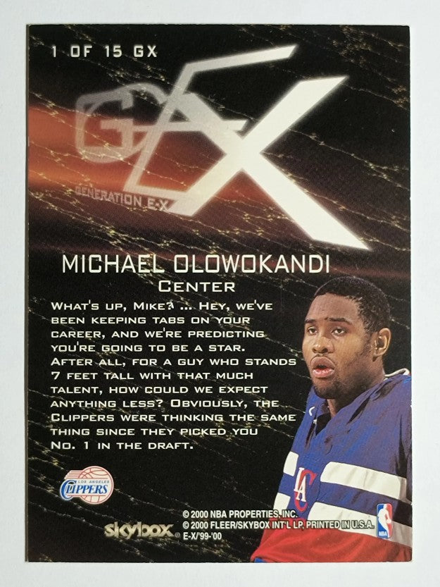1999-00 E-X Generation E-X #GX1 Michael Olowokandi