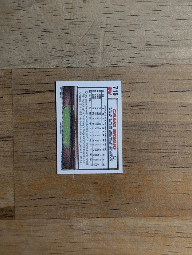 1992 Topps Micro #715 Craig Biggio