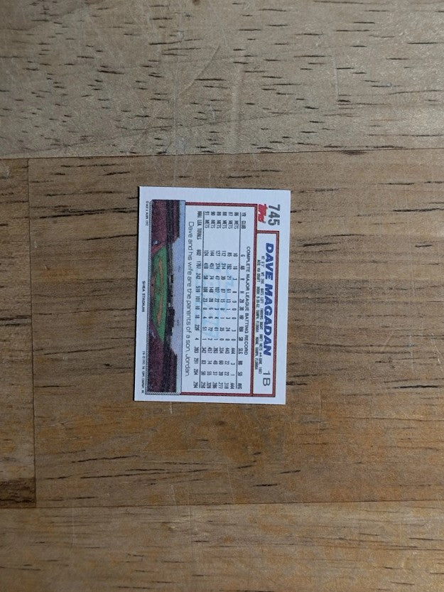 1992 Topps Micro #745 Dave Magadan