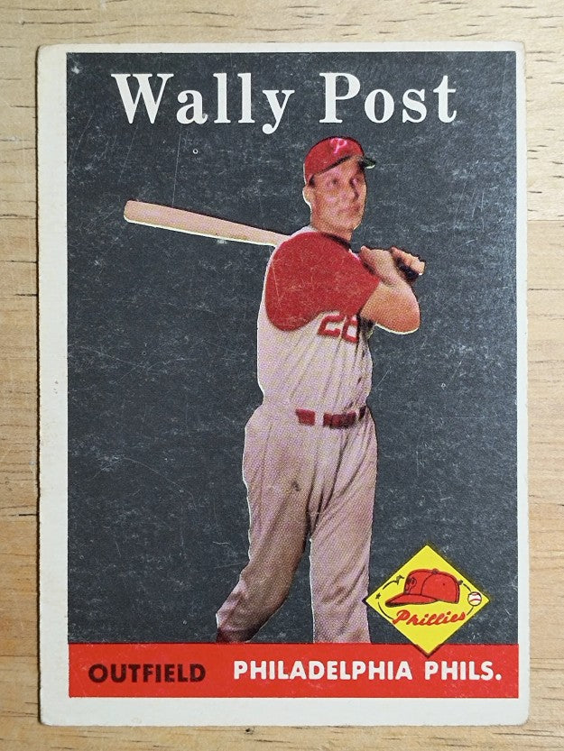 1958 Topps #387 Wally Post (VG)