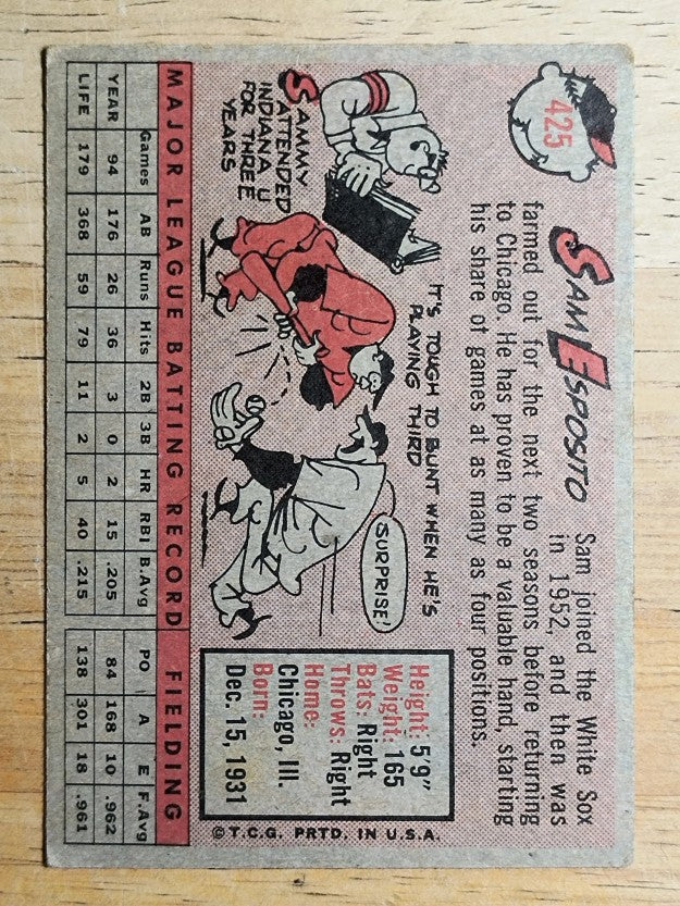 1958 Topps #425 Sammy Esposito (VG)