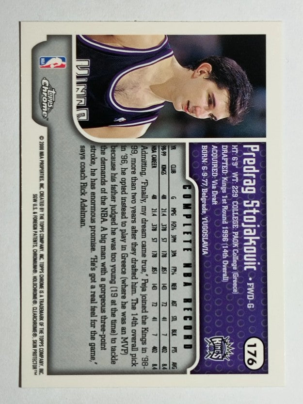 1999-00 Topps Chrome #176 Peja Stojakovic