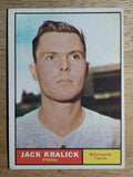 1961 Topps #36 Jack Kralick RC (VGEX)