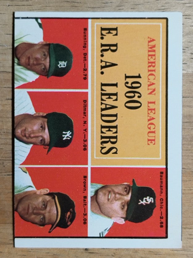 1961 Topps #46 Frank Baumann/Jim Bunning/Art Ditmar/Hal Brown (VG)