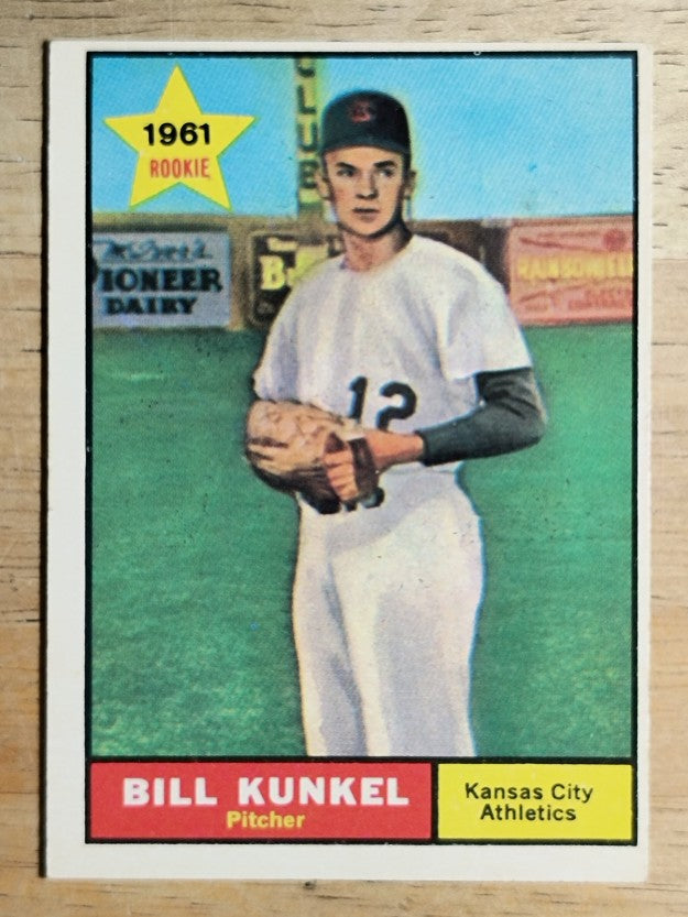 1961 Topps #322 Bill Kunkel RC (VGEX)