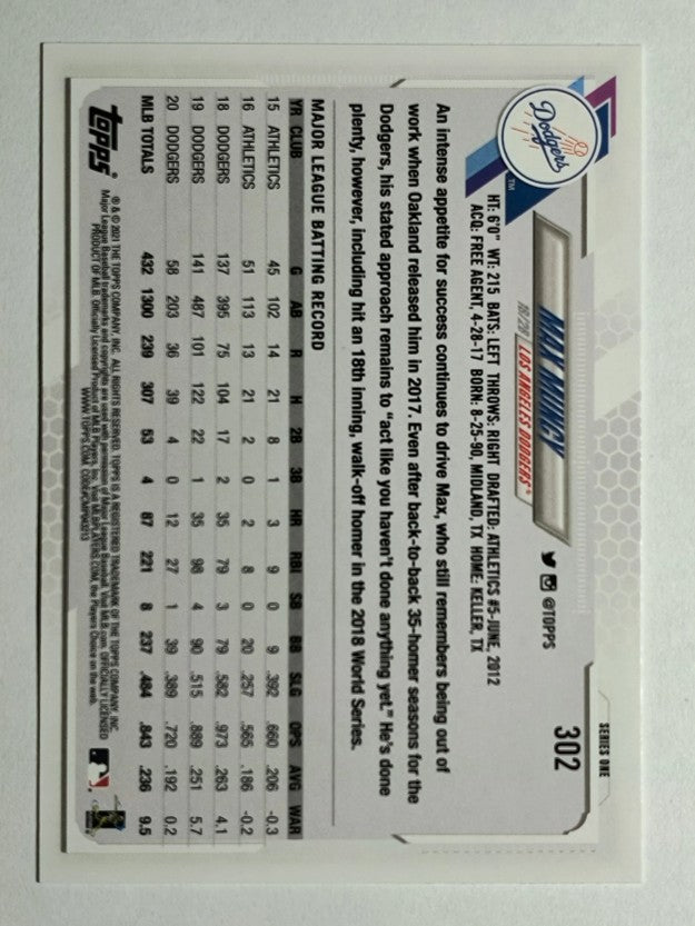 2021 Topps #302 Max Muncy
