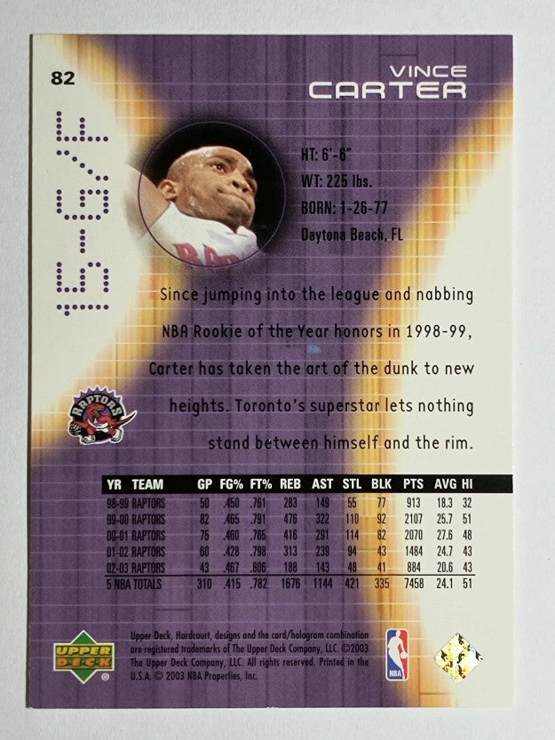 2003-04 Upper Deck Hardcourt #82 Vince Carter