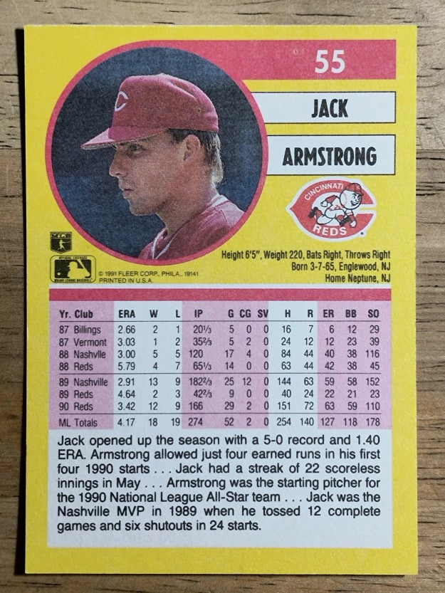 1991 Fleer #55 Jack Armstrong