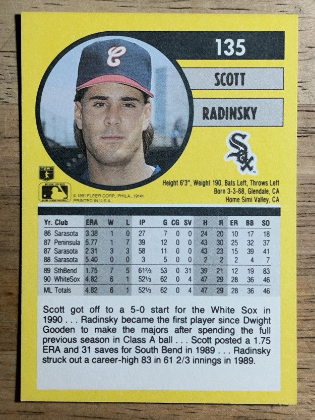 1991 Fleer #135 Scott Radinsky