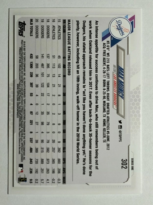 2021 Topps #302 Max Muncy