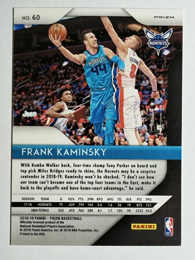 2018-19 Panini Prizm Prizms Red White and Blue #60 Frank Kaminsky