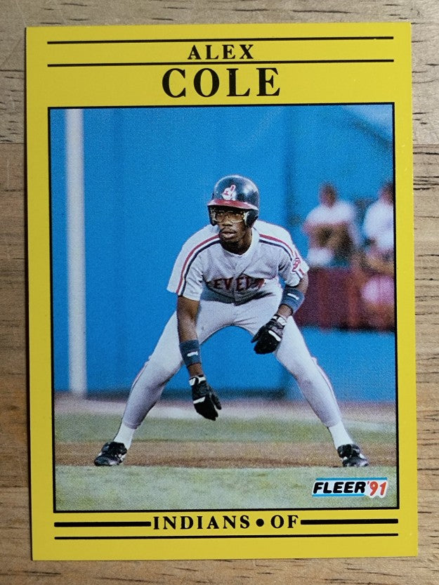 1991 Fleer #365 Alex Cole