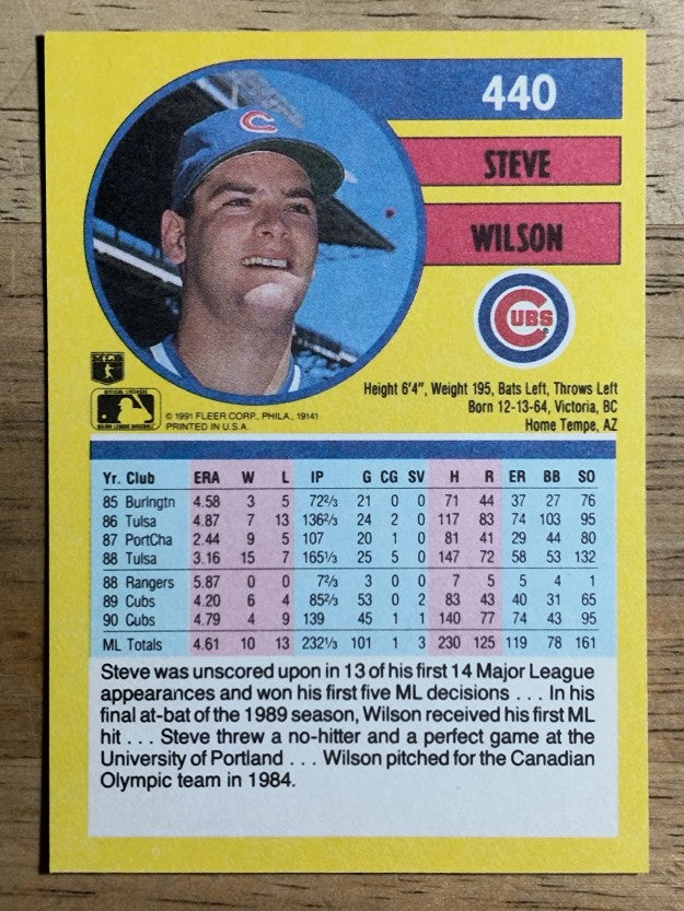 1991 Fleer #440 Steve Wilson