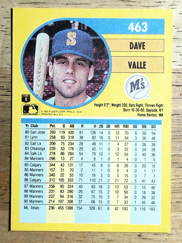 1991 Fleer #463 David Valle