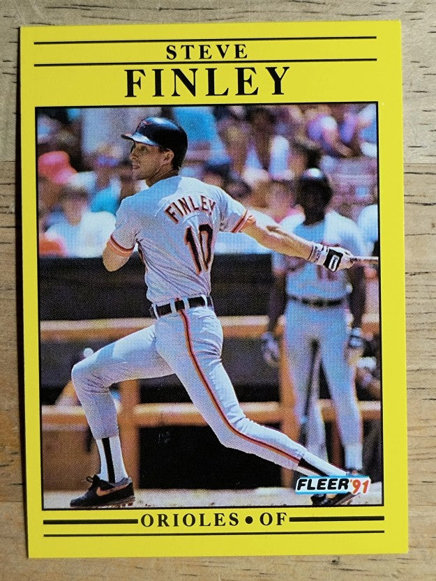 1991 Fleer #470 Steve Finley