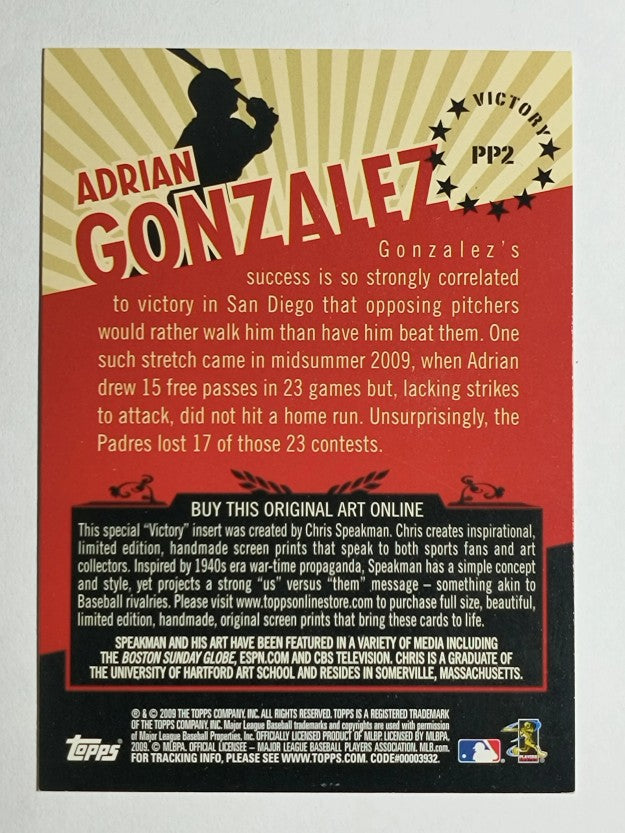 2009 Topps Update Propaganda #PP02 Adrian Gonzalez