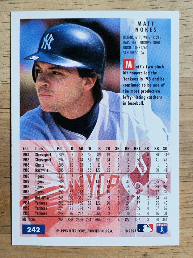 1994 Fleer #242 Matt Nokes