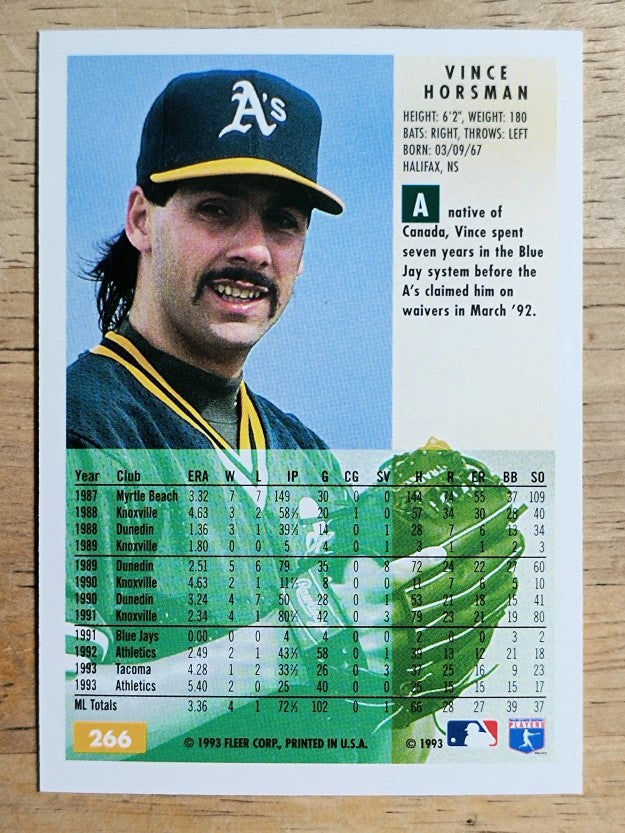 1994 Fleer #266 Vince Horsman