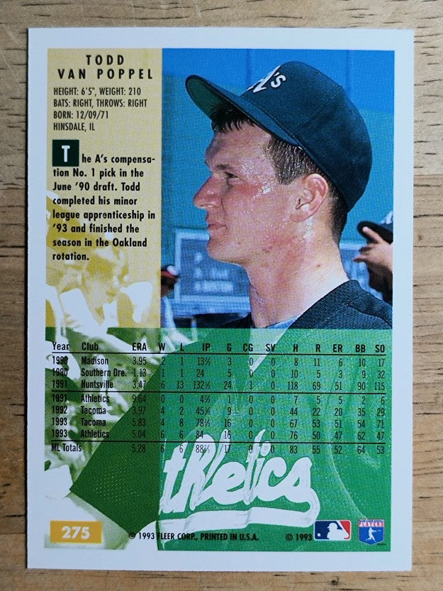 1994 Fleer #275 Todd Van Poppel