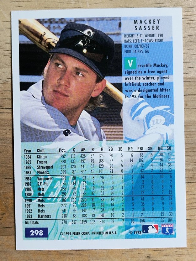 1994 Fleer #298 Mackey Sasser