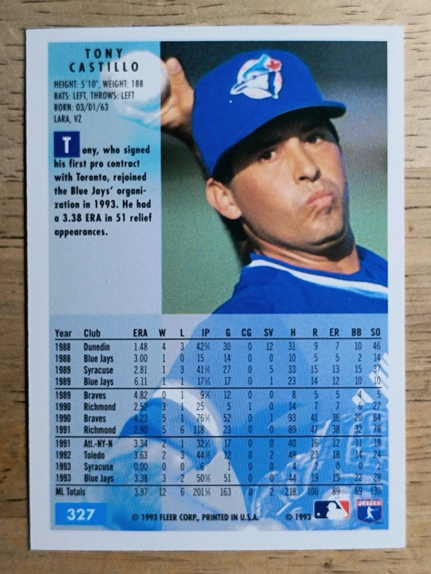 1994 Fleer #327 Tony Castillo