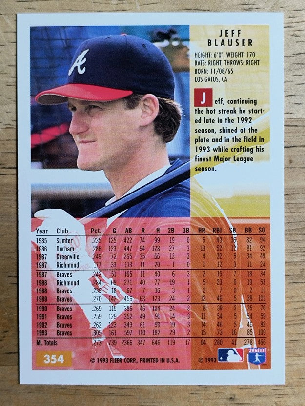 1994 Fleer #354 Jeff Blauser