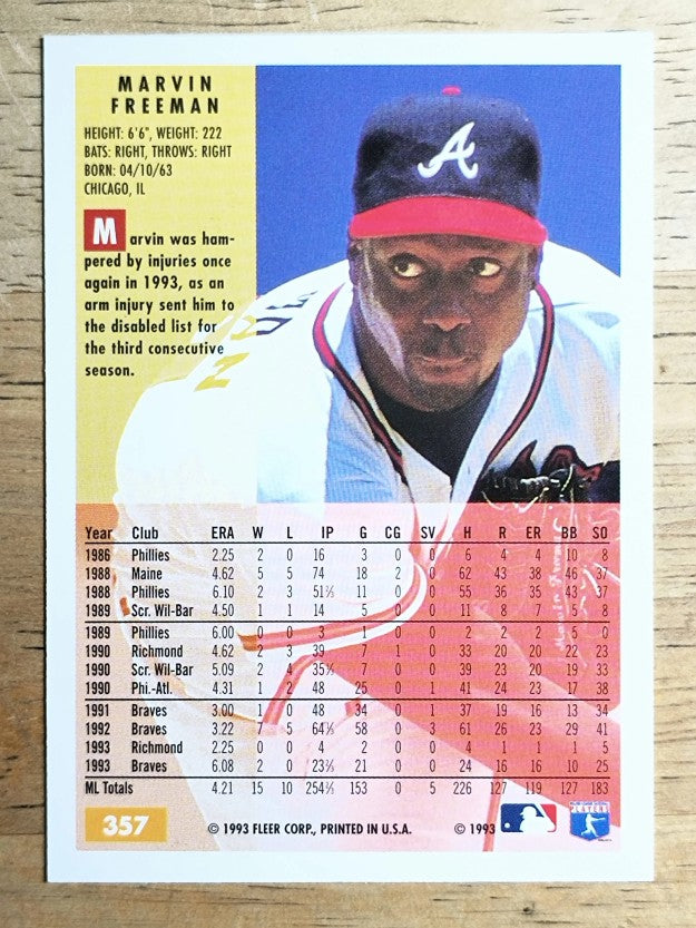 1994 Fleer #357 Marvin Freeman