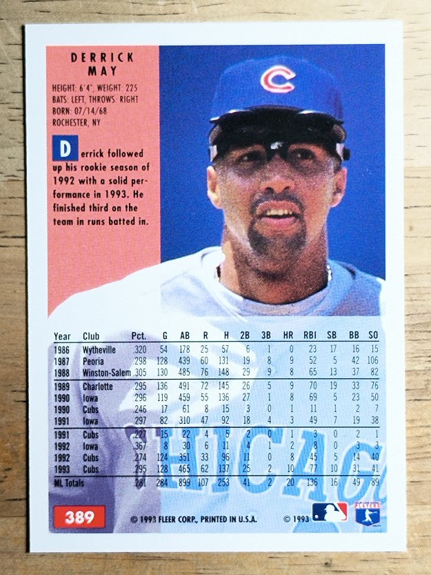 1994 Fleer #389 Derrick May