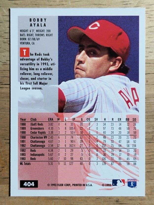 1994 Fleer #404 Bobby Ayala