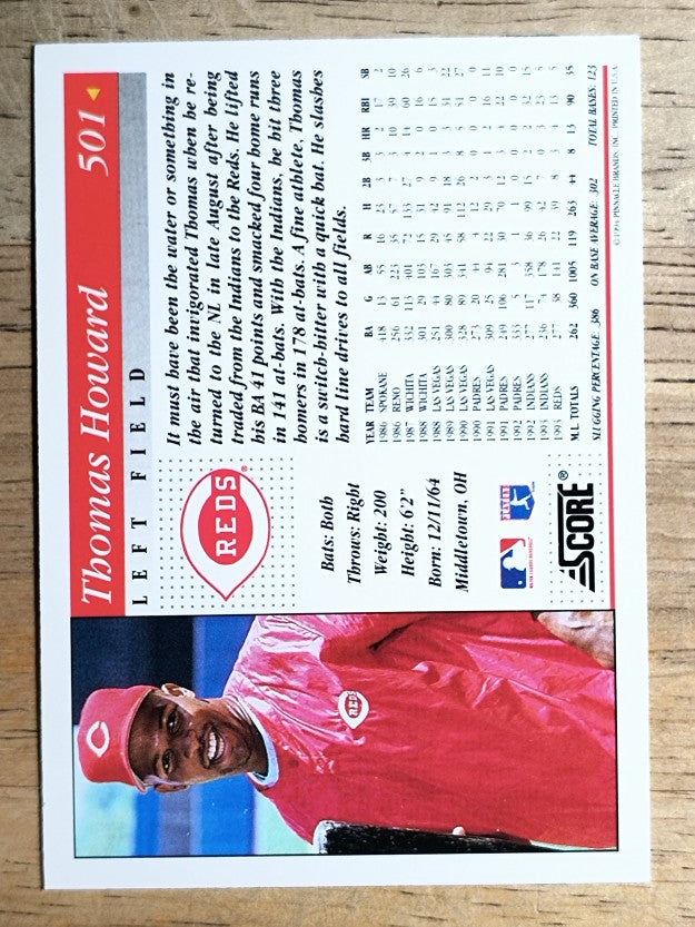 1994 Score #501 Thomas Howard