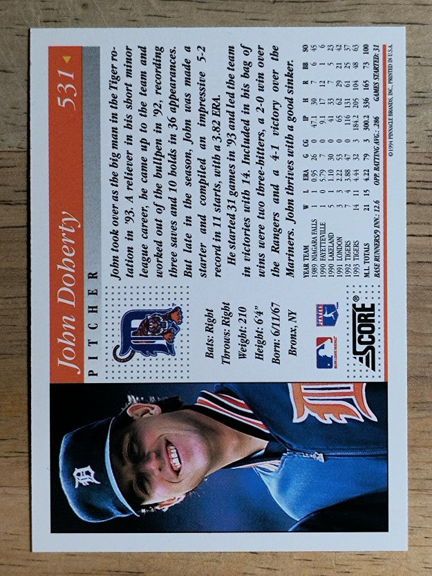 1994 Score #531 John Doherty