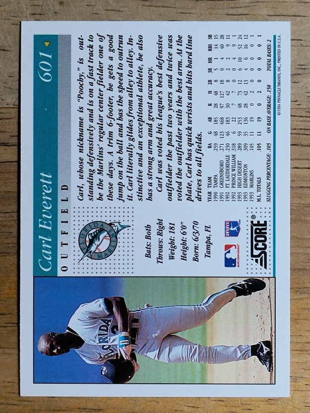 1994 Score #601 Carl Everett