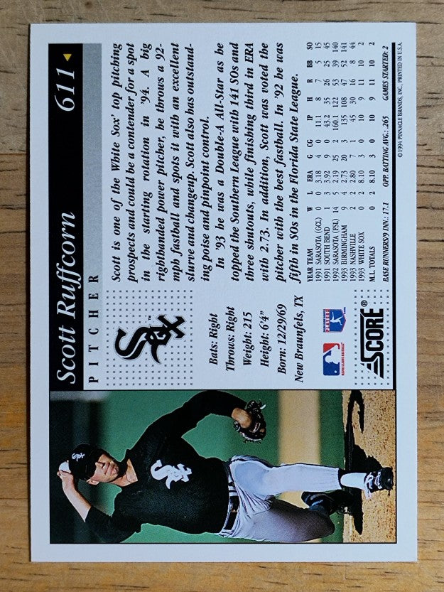 1994 Score #611 Scott Ruffcorn