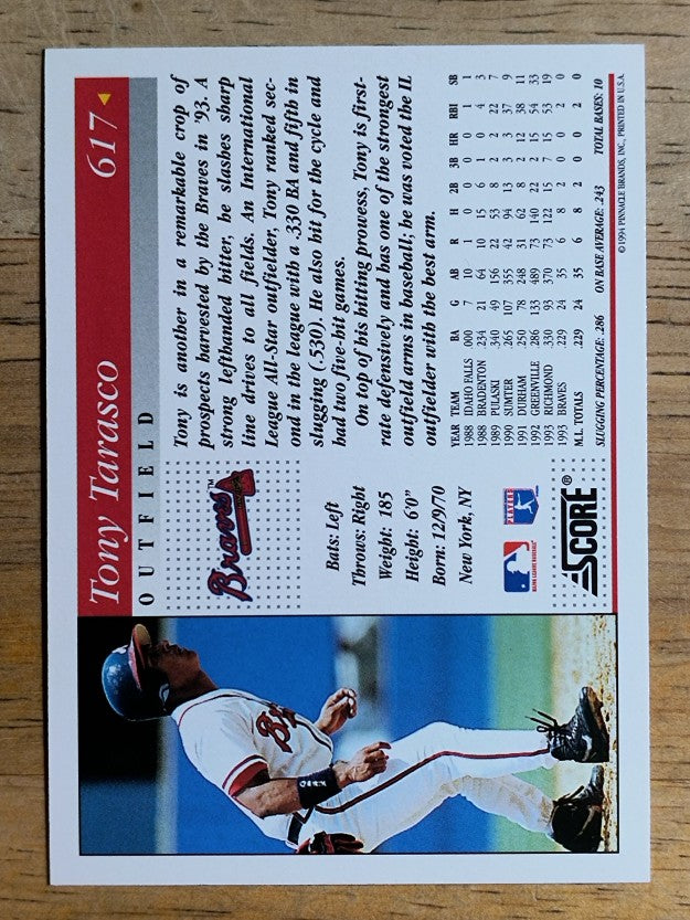 1994 Score #617 Tony Tarasco
