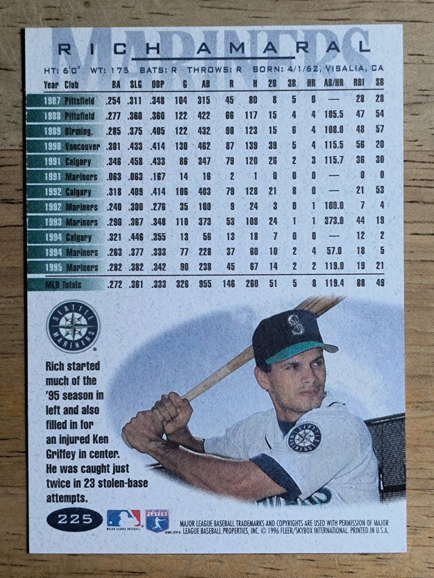 1996 Fleer #225 Rich Amaral