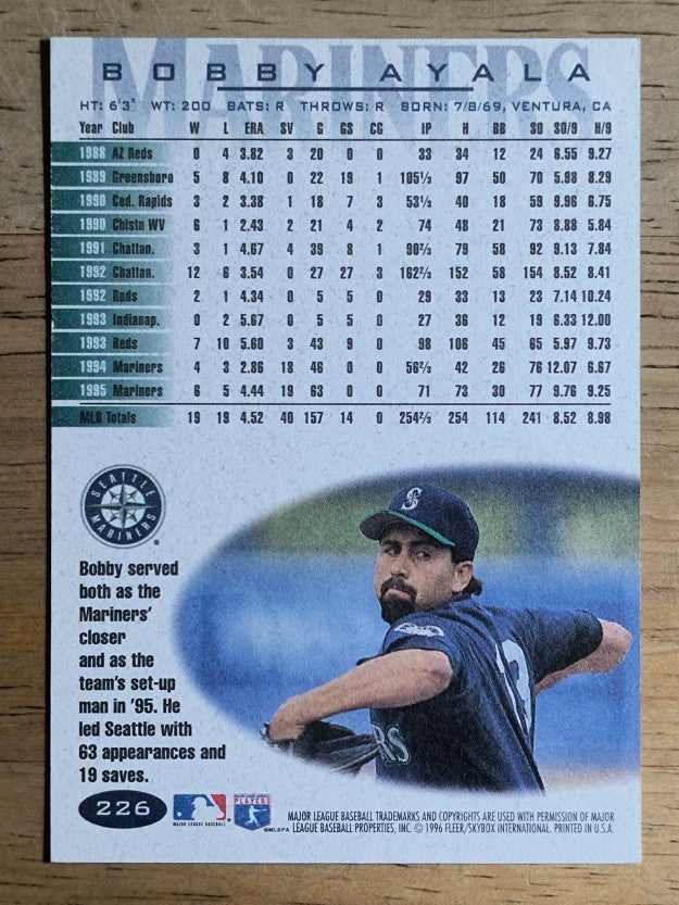 1996 Fleer #226 Bobby Ayala