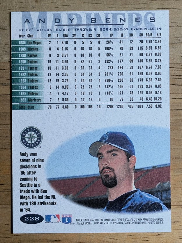 1996 Fleer #228 Andy Benes