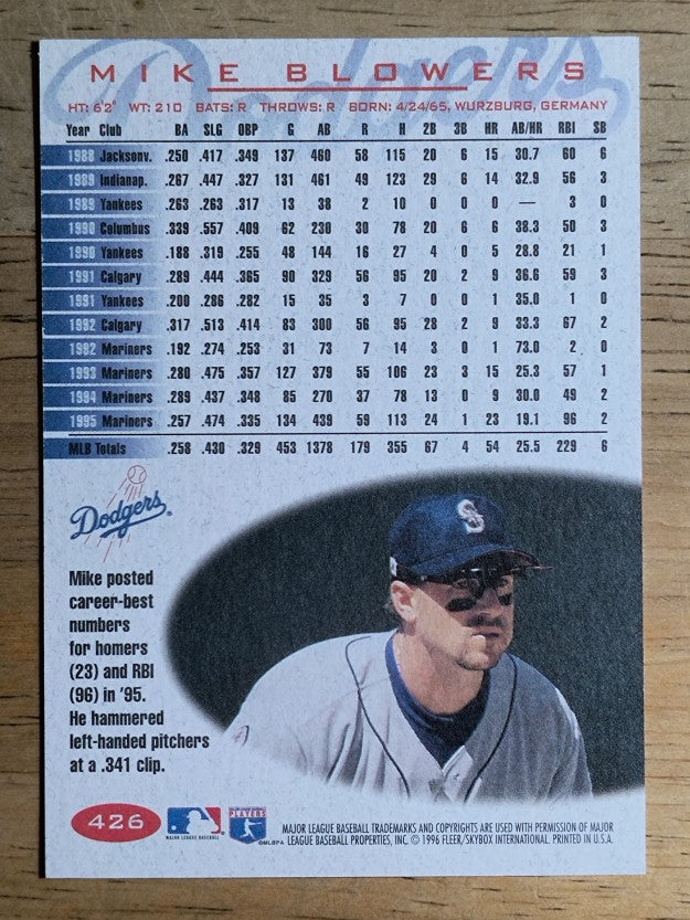 1996 Fleer #426 Mike Blowers